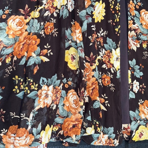 VERONICA BEARD Avani floral printed silk long sleeve maxi dress in size 0 - Picture 11 of 17